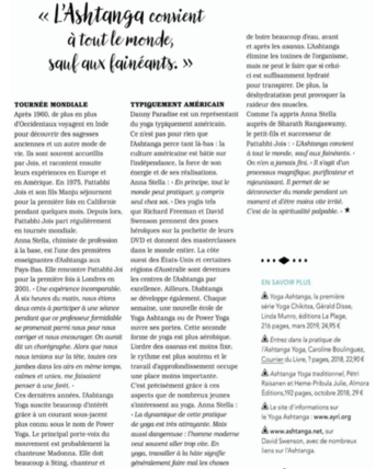 Caroline BOULINGUEZ et l&rsquo;Ashtanga Yoga dans YOGA MAGAZINE