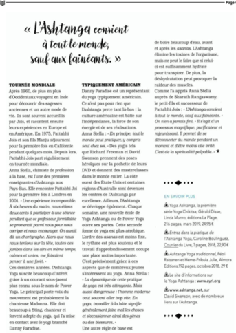 Caroline BOULINGUEZ et l&rsquo;Ashtanga Yoga dans YOGA MAGAZINE